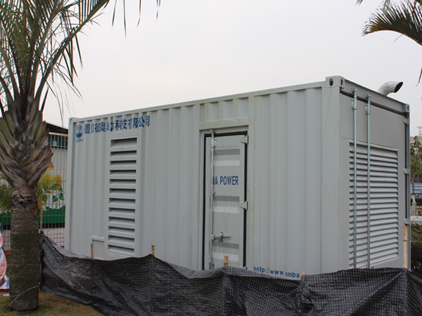 ba 1000kva container generator use in xiamen huandao road